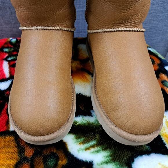 UGG AUSTRALIA DEVANDRA TALL BOOT 1008850 WOMEN SIZE 9 WALNUT BROWN LEATHER - Picture 13 of 16